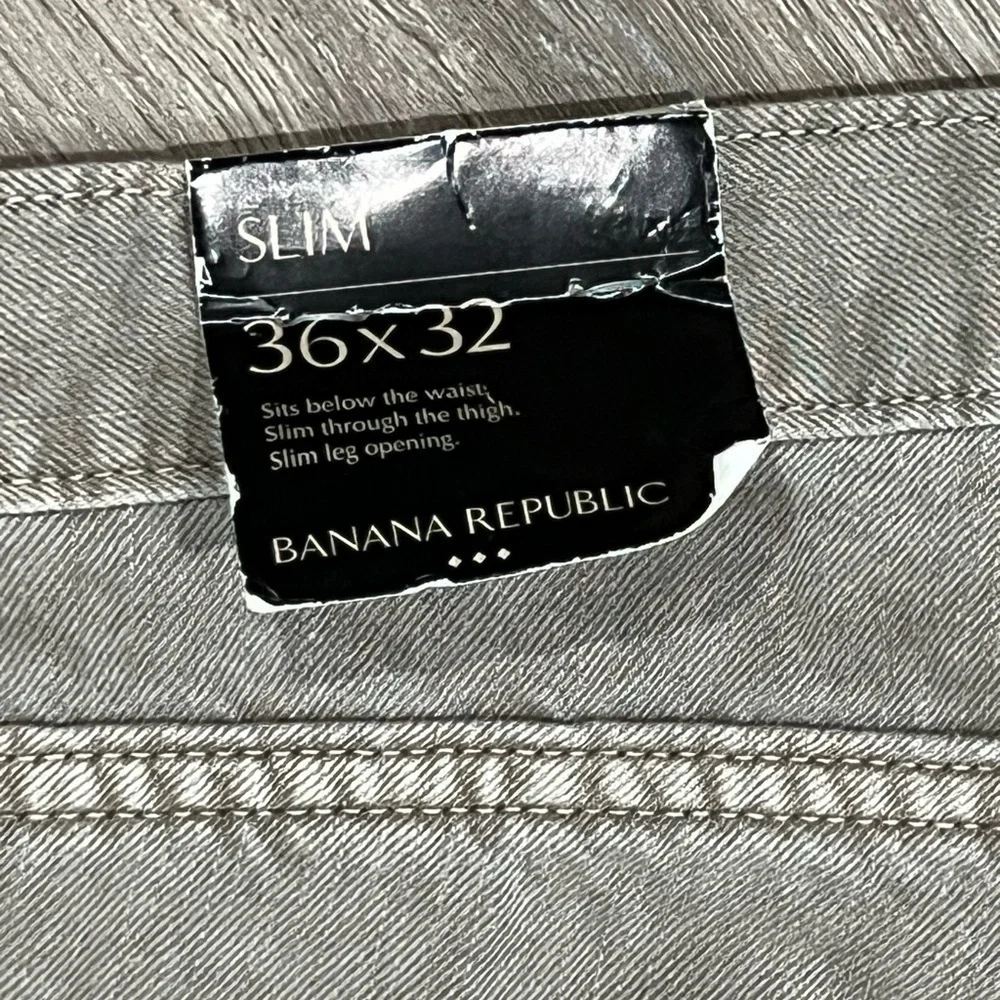 NWT Banana Republic Slim Fit 36W 32L Brown Structured Cotton Khaki Jeans Chinos